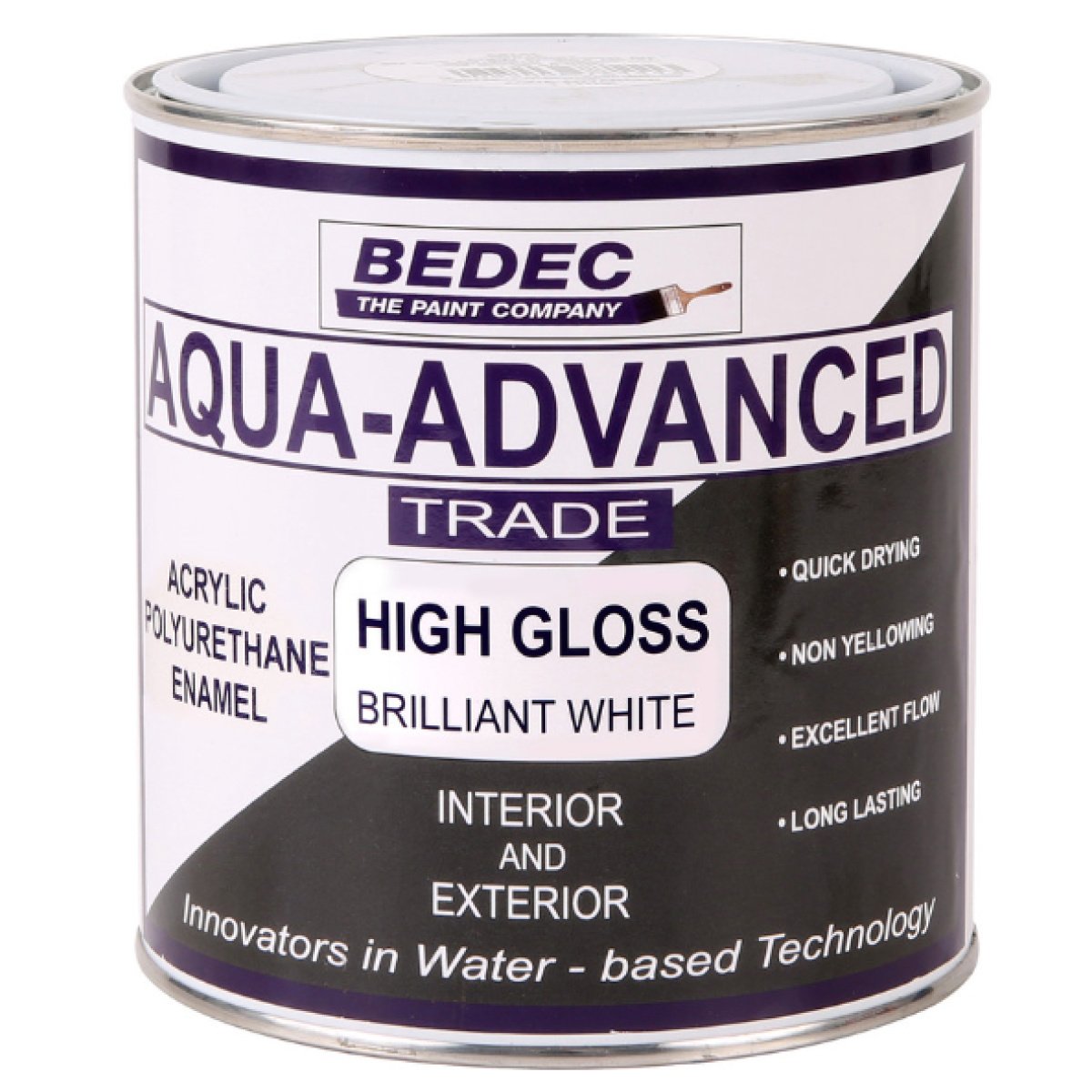 Bedec Aqua Advanced High Gloss Paint Brilliant White 1L