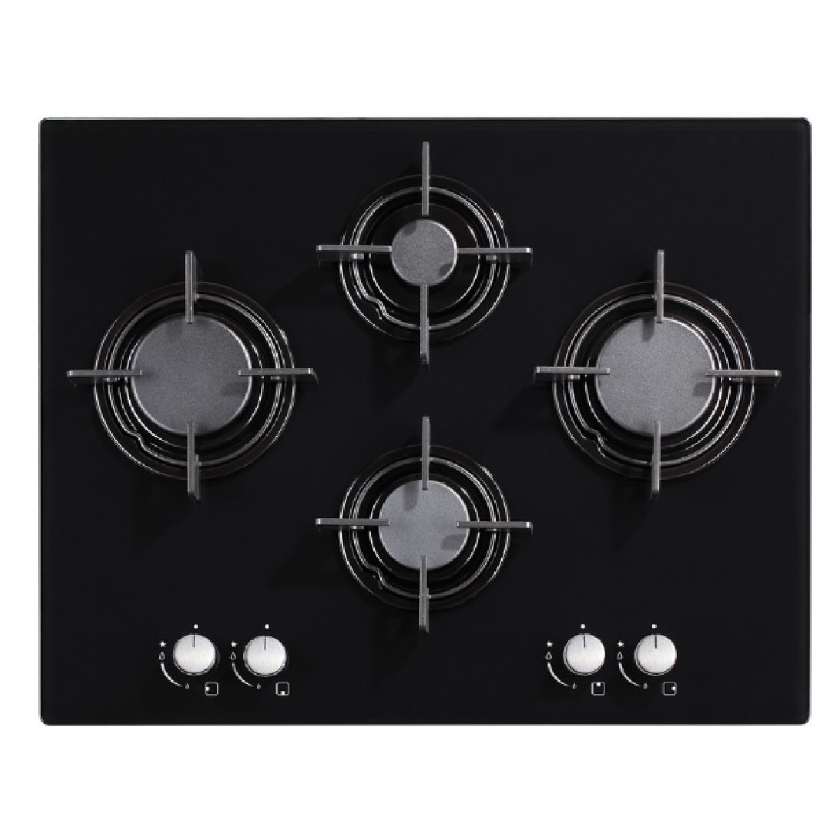 Cata 24″ (60cm) Black Glass Gas Hob