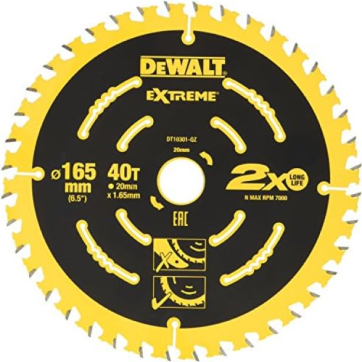 Dewalt Corded Extreme Framing Blade 165mm (6.50 in) range