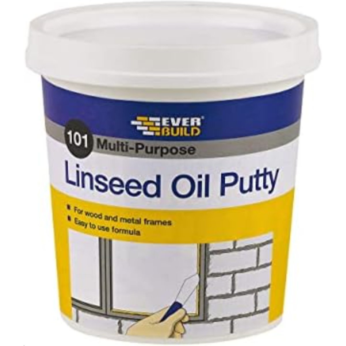 Everbuild 101 Multi-Purpose Linseed Oil Putty, Natural, 5 kg