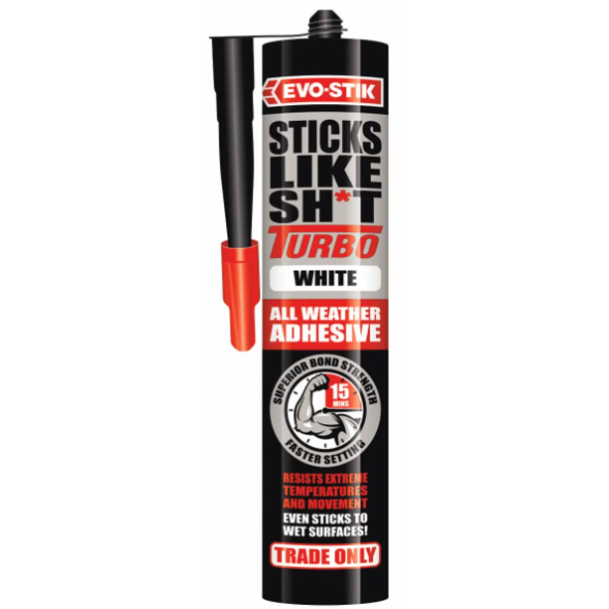 EVO-STIK Sticks Like Turbo Adhesive, White, 290ml