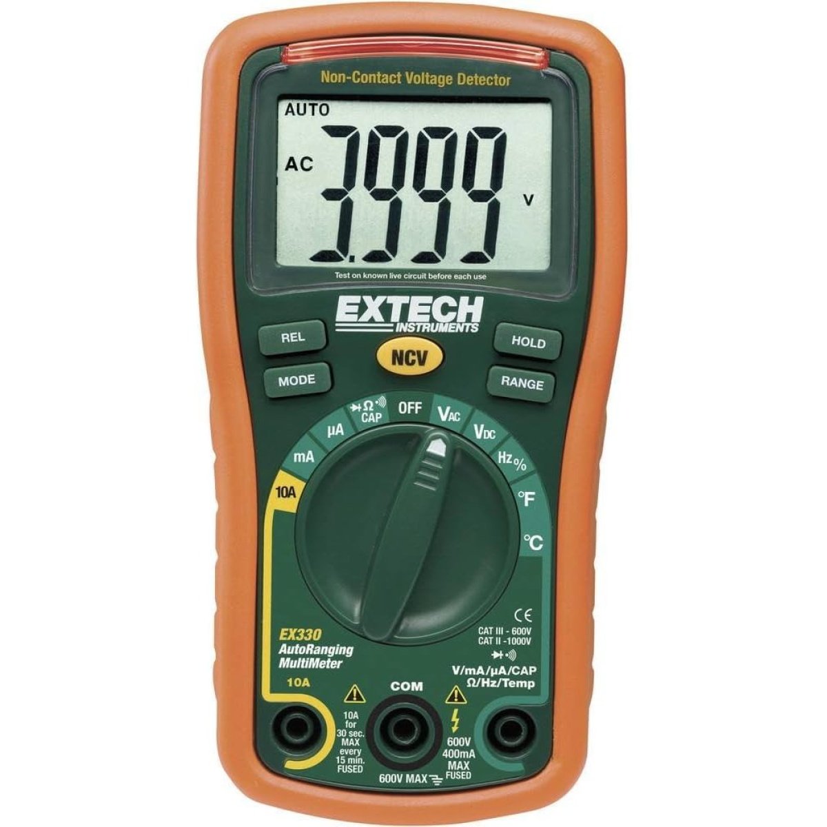 Extech EX330 Autoranging Mini Multimeter, 12-Function