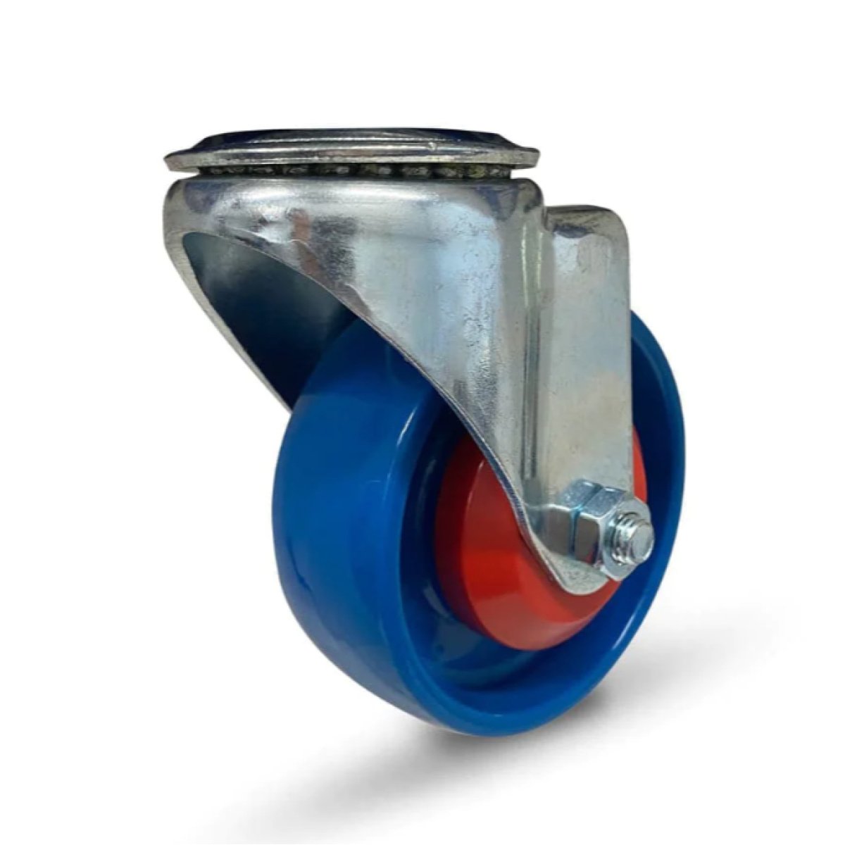 Grip 41986 125mm (4.92 in) 250kg Industrial Blue Nylon Swivel Castor with Bolt Hole