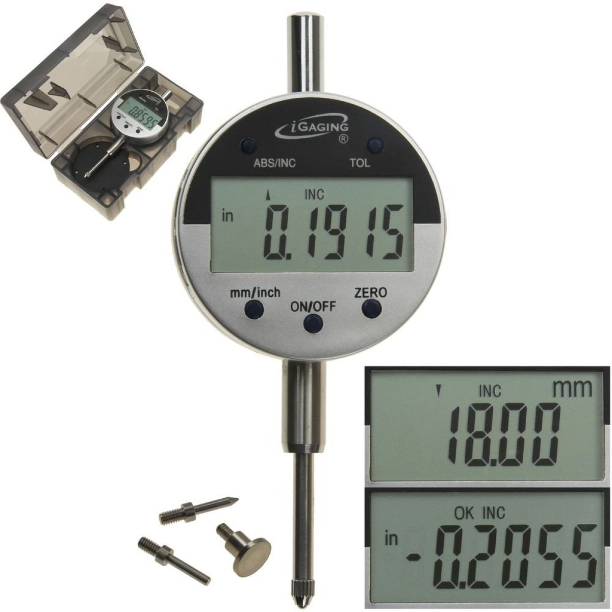 iGaging Digital Electronic Indicator 0-1″/0.0005″