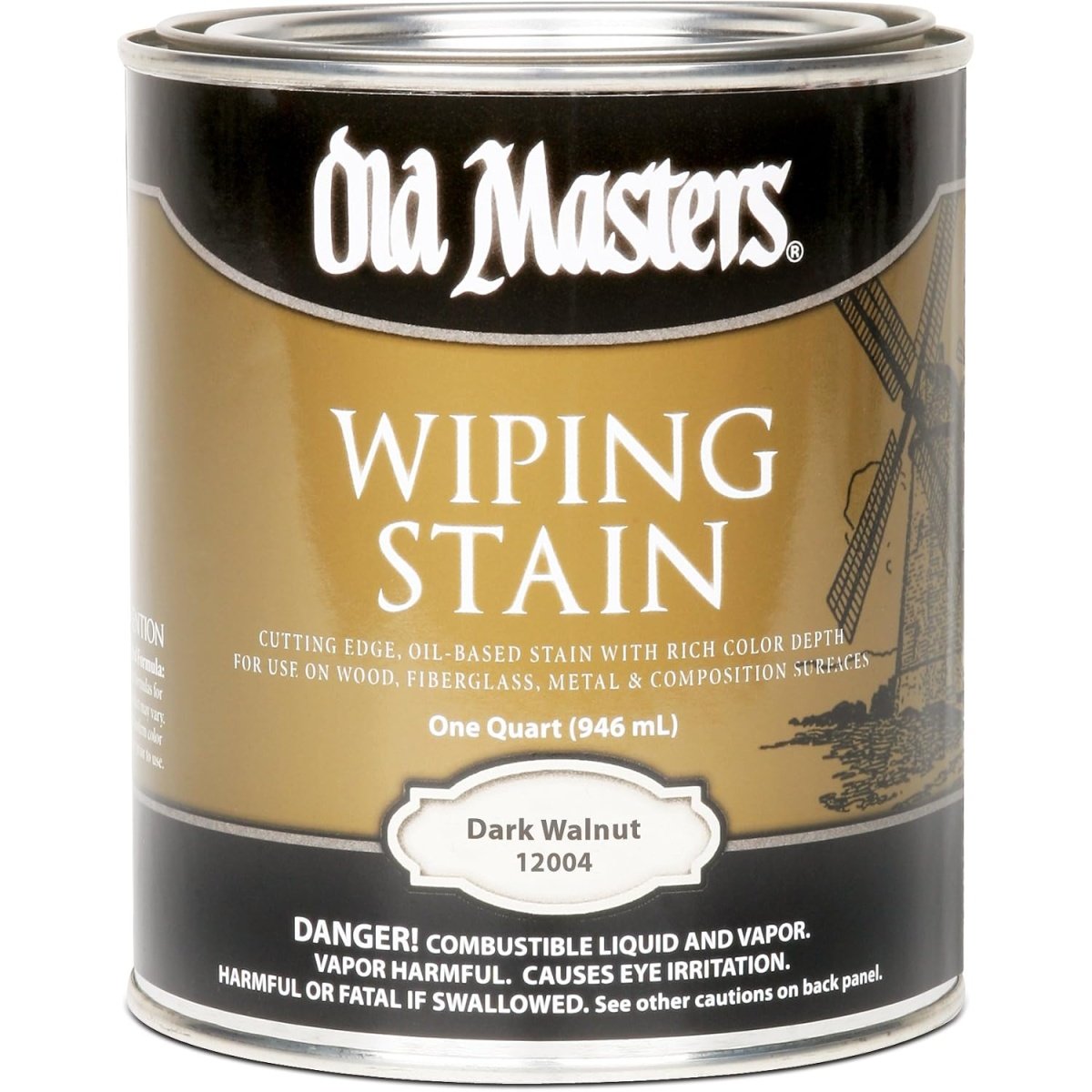 Old Masters 12004 Wiping Stain, Dark Walnut, 32 Fl Oz