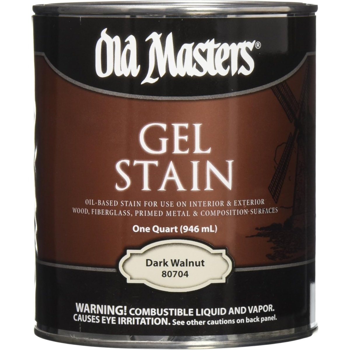 Old Masters 80704 Gel Stain, Dark Walnut, Quart