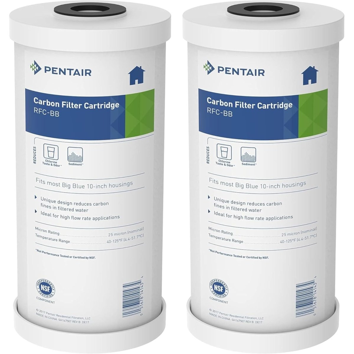 Pentair Pentek RFC-BB Big Blue 10″ x 4.5″ Carbon Water