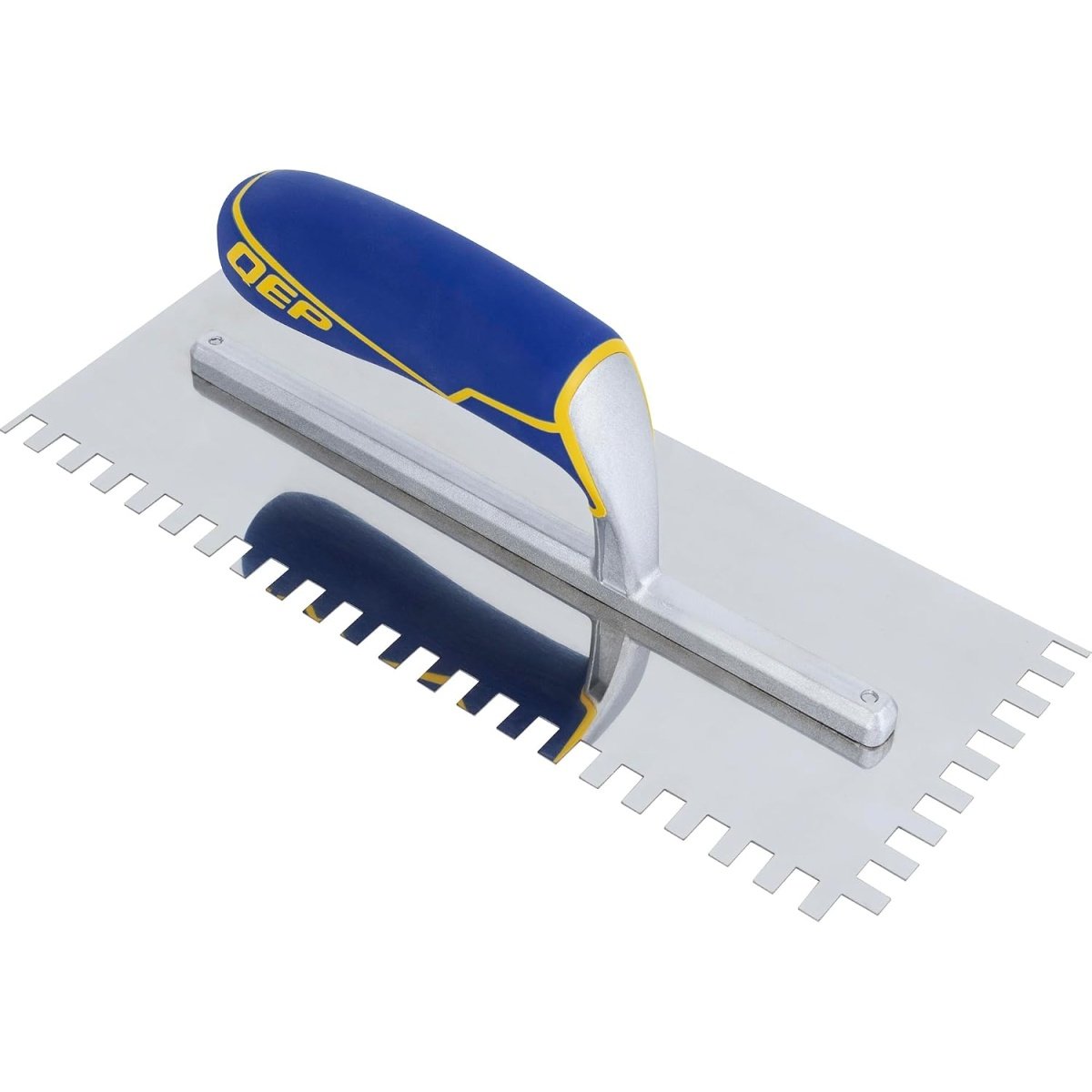 QEP Comfort Grip Stainless Steel Trowel Square-Notch 1/4″