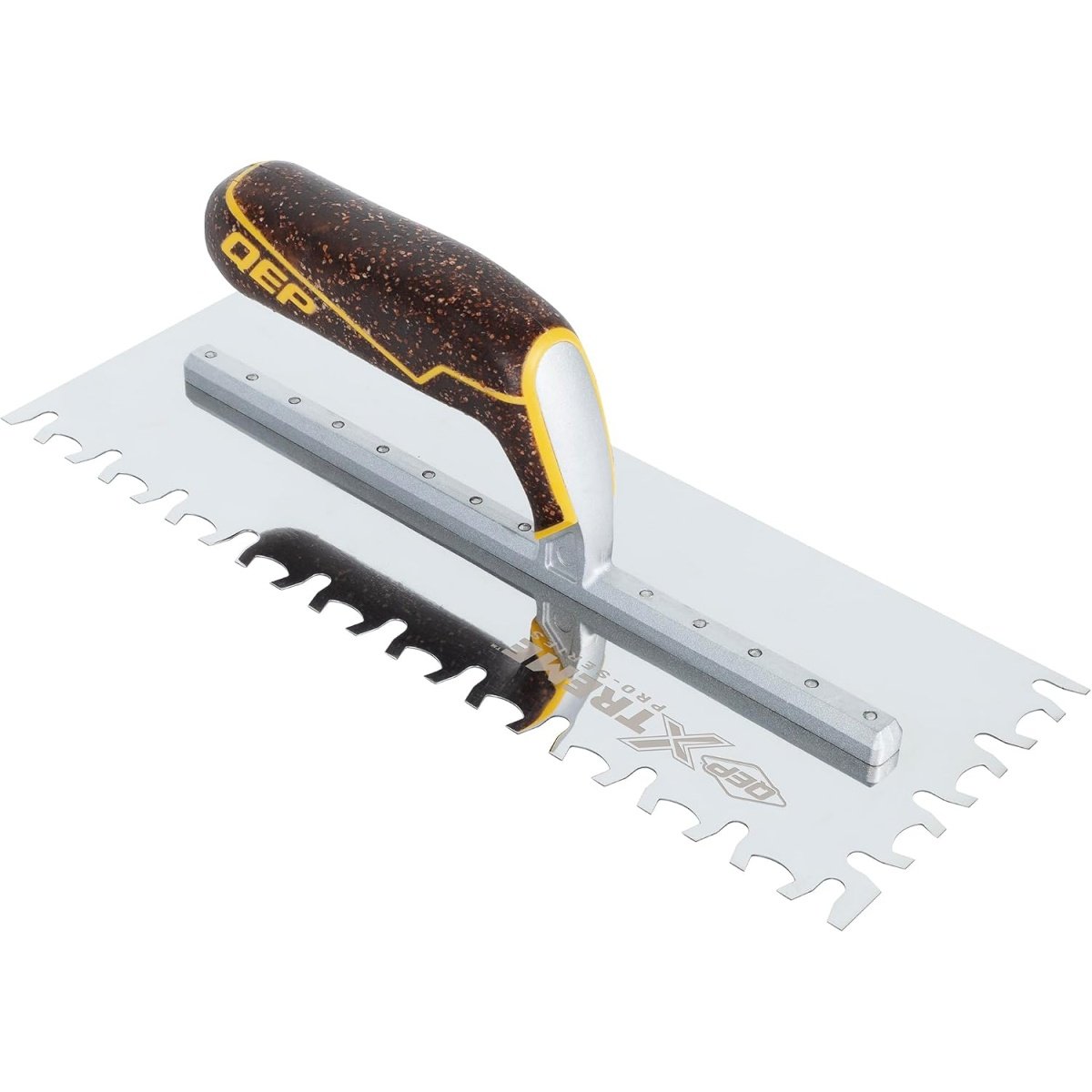 QEP Euro Notch Cork Handle XL Stainless Steel Trowel