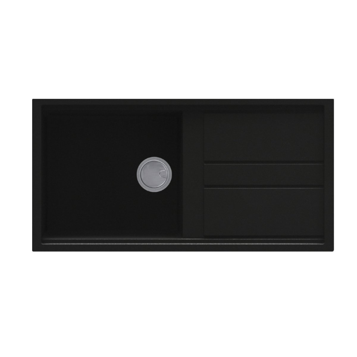 Reginox Best Reversible Composite Kitchen Sink & Drainer Single Bowl Black