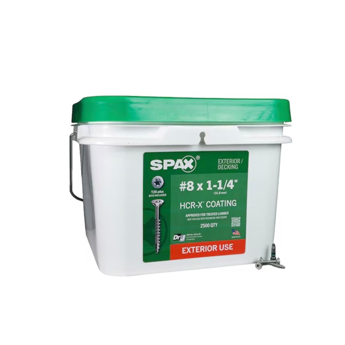 SPAX #8 x 1-1/4″ Exterior Flat Head Wood Screws