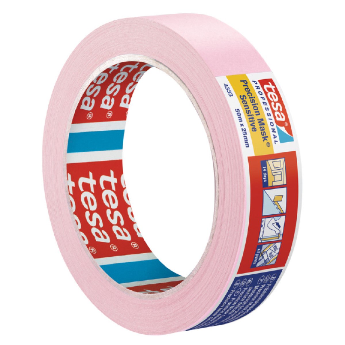 Tesa 4333 Precision Sensitive Masking Tape 25mm (0.98 in) x 50m