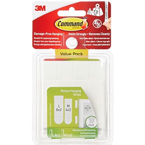 3M Command Picture Hanging Strips – Removable Hanging Strips for Large Picture Frames