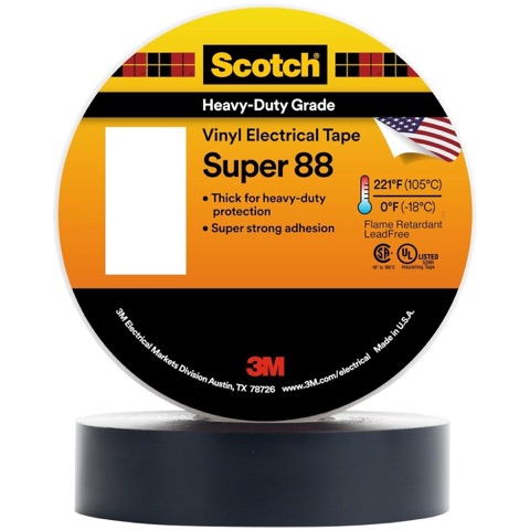 3M Scotch Super 88 Electrical Tape, 3/4 in x 44 ft