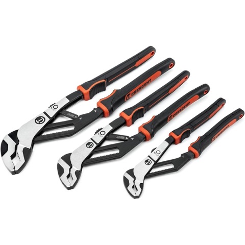 Crescent 8″, 10″, 12″ Z2 Auto-Bite Tongue & Groove Plier Set