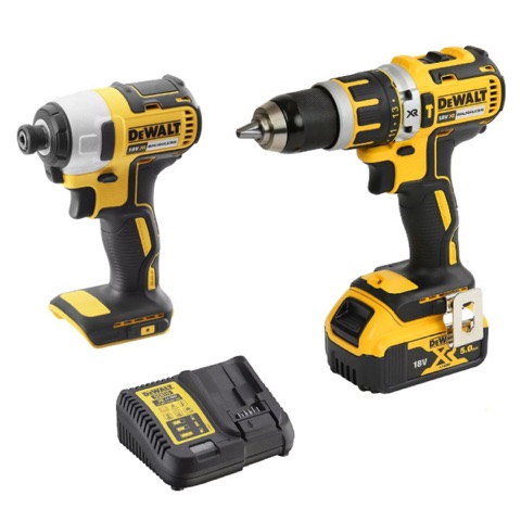 DeWalt DCK2032P1-XE 2 Piece 18V 5.0Ah XR Cordless Brushless Impact & Hammer Drill Driver Combo Kit