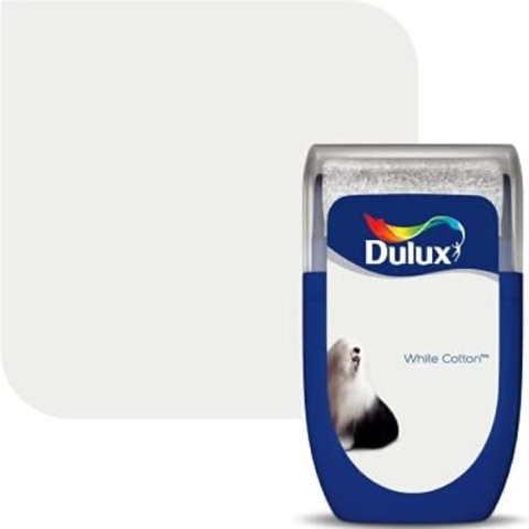 Dulux 5267864 Walls & Ceilings Tester Paint, White Cotton, 30 Millliliters