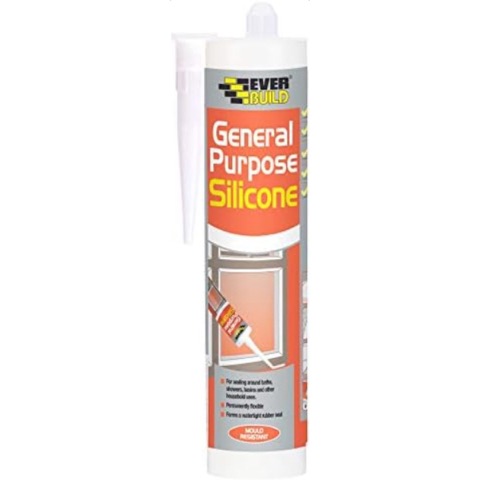 Everbuild General Purpose Silicone Sealant, White, 280 ml