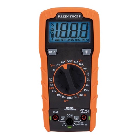 KLEIN TOOLS MM325 Multimeter, Digital Manual-Ranging 600V