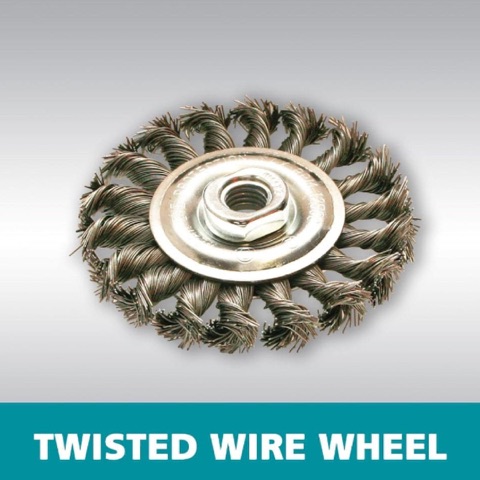 Makita D-55245 100mm (3.94 in) x M14 Twisted Wire Wheel Brush
