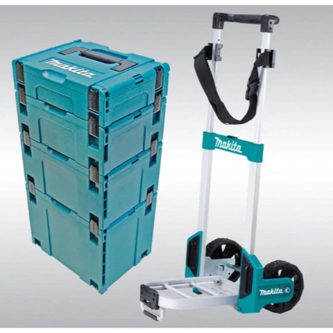 Makita MAKPACCOMBO1 4 Piece Makpac Connector System Tool Case Combo with Trolley