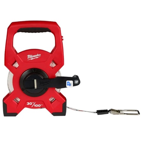 MILWAUKEE 30M/100FT FIBREGLASS OPEN REEL LONG TAPE