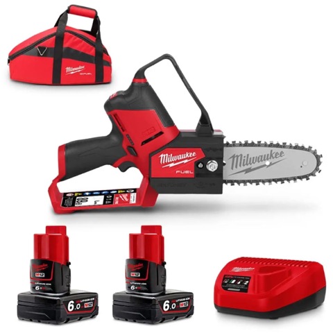 MILWAUKEE FUEL HATCHET 12V BRUSHLESS 2 X 6.0AH 6″ (152MM) PRUNING SAW KIT